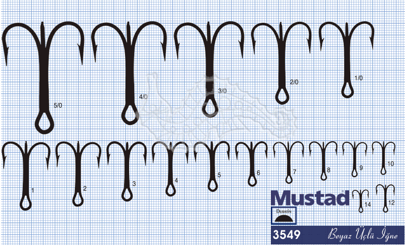 Mustad Olta İğnesi 3549D 50li