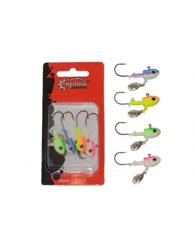 Captain 6416 Jig Head Rapstory 4'lü Mix Set Kaşıklı Jig Head