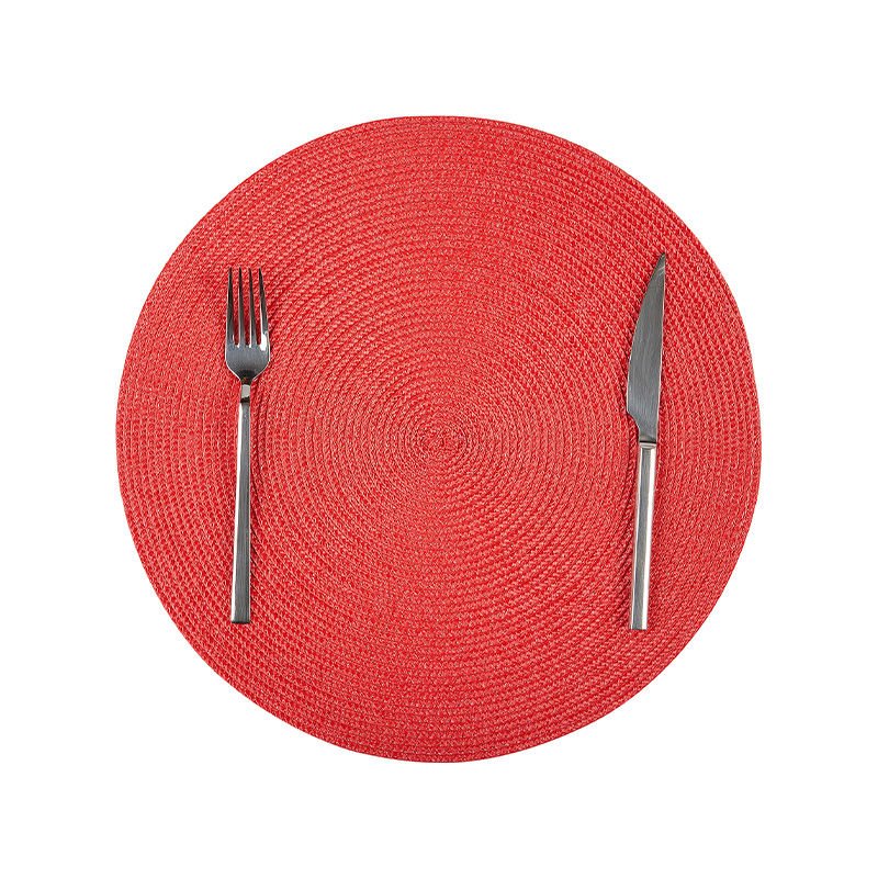 Lia Pvc Amerikan Servis Yuvarlak Kırmızı 38 cm