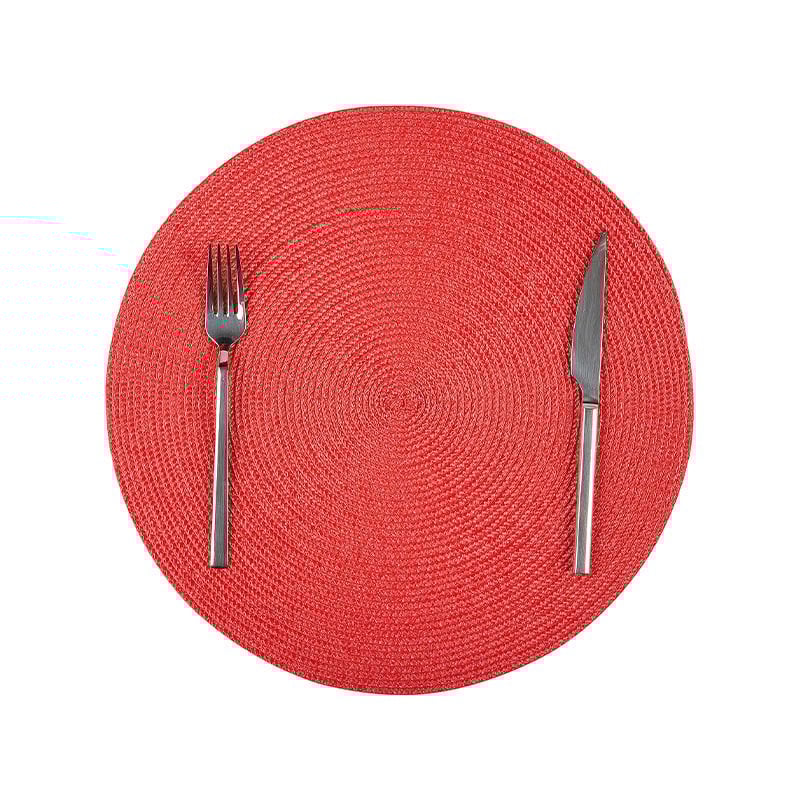 Lia Pvc Amerikan Servis Yuvarlak Kırmızı 38 cm