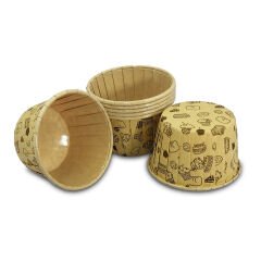 Kafem Kağıt Muffin Kek Kapsülü Desenli Kraft 50li - K18