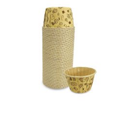 Kafem Kağıt Muffin Kek Kapsülü Desenli Kraft 50li X 5 Paket - K18