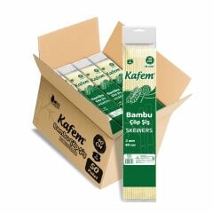 Kafem Bambu Çöp Şiş 40 cm 5 mm 25 Li X 50 Paket