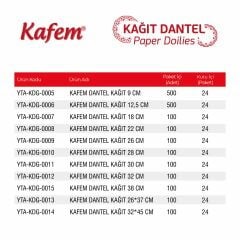 Kafem Dantel Kağıt 18 cm 100 Lü x 24 Paket