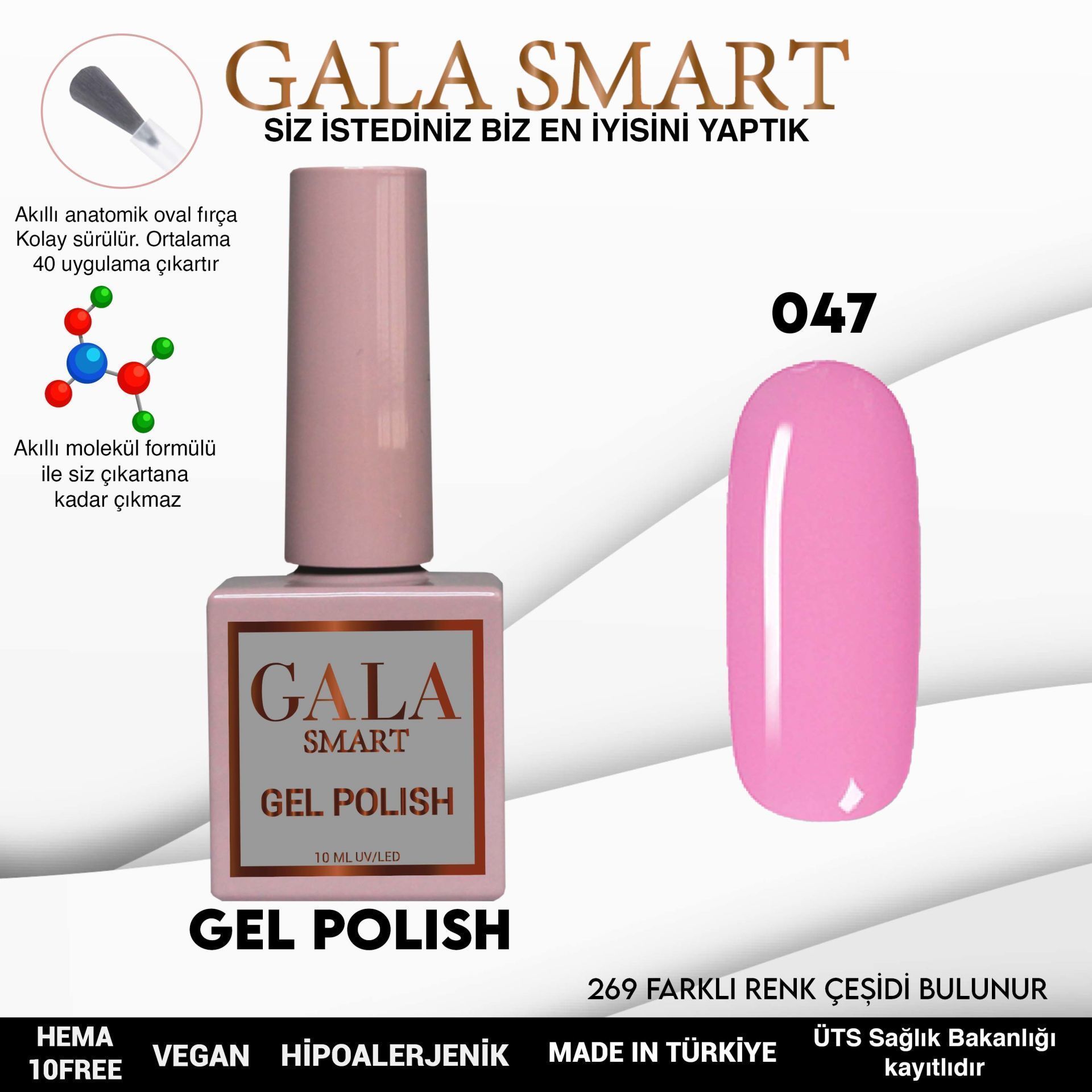 GALA SMART CLASSİC KALICI OJE 10 mle NO:047