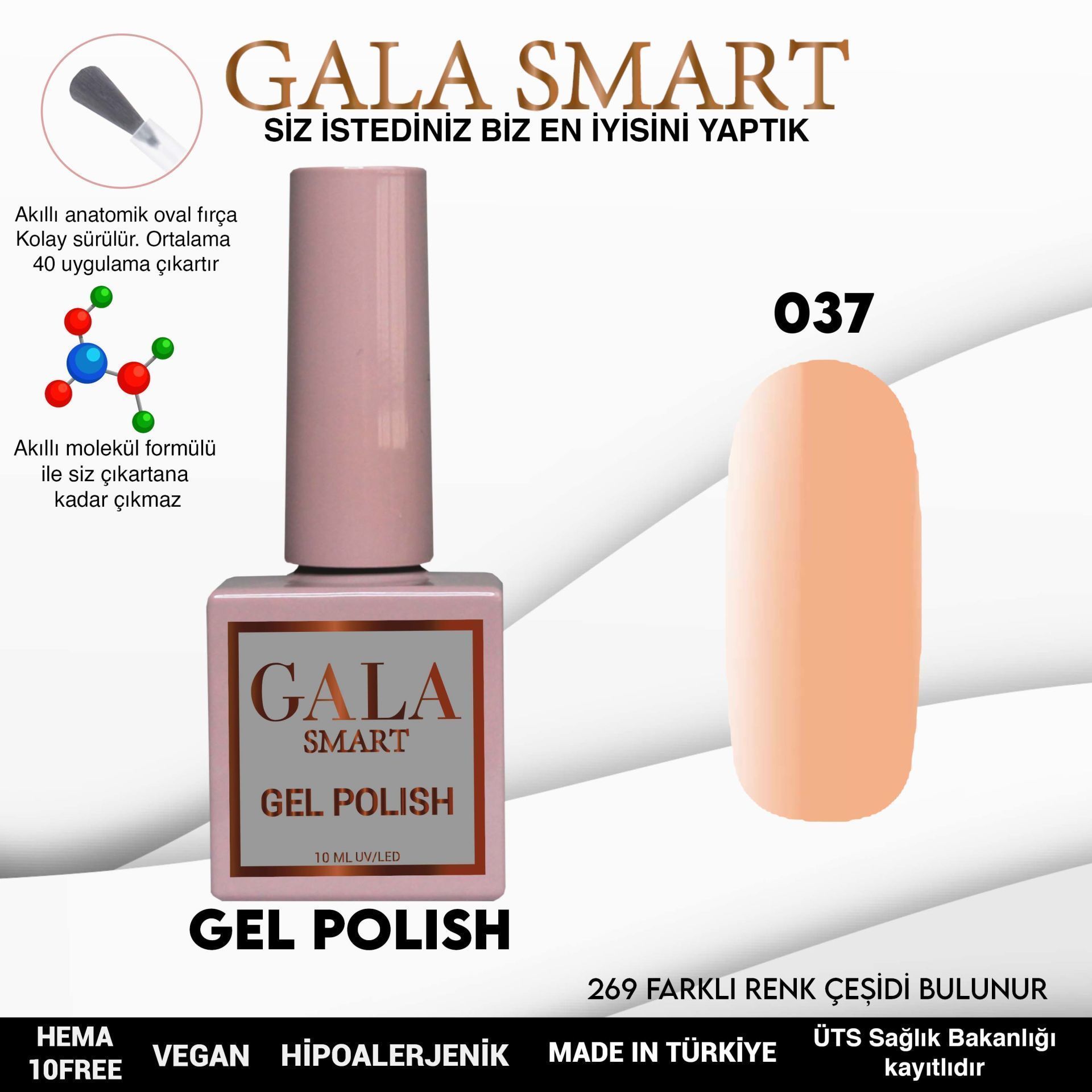 GALA SMART CLASSİC KALICI OJE 10 mle NO:037