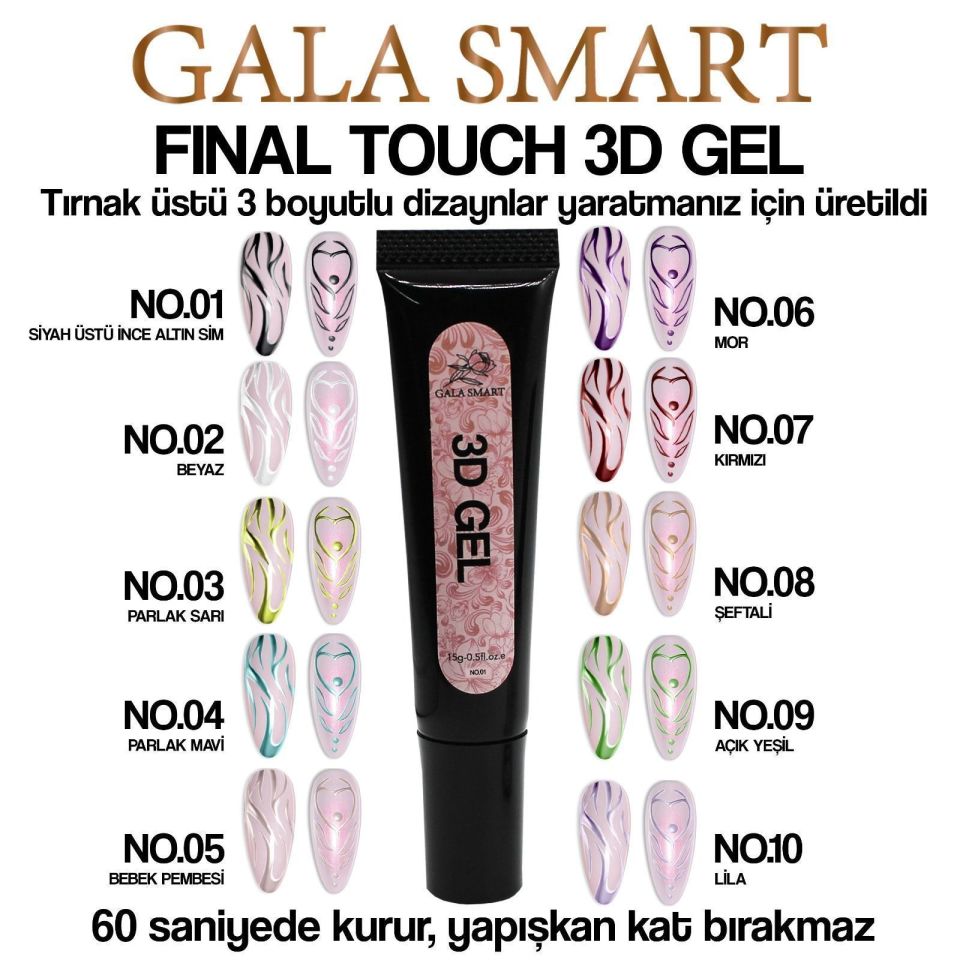 Gala Smart Final Touch 3D Gel No.09 Açık Yeşil