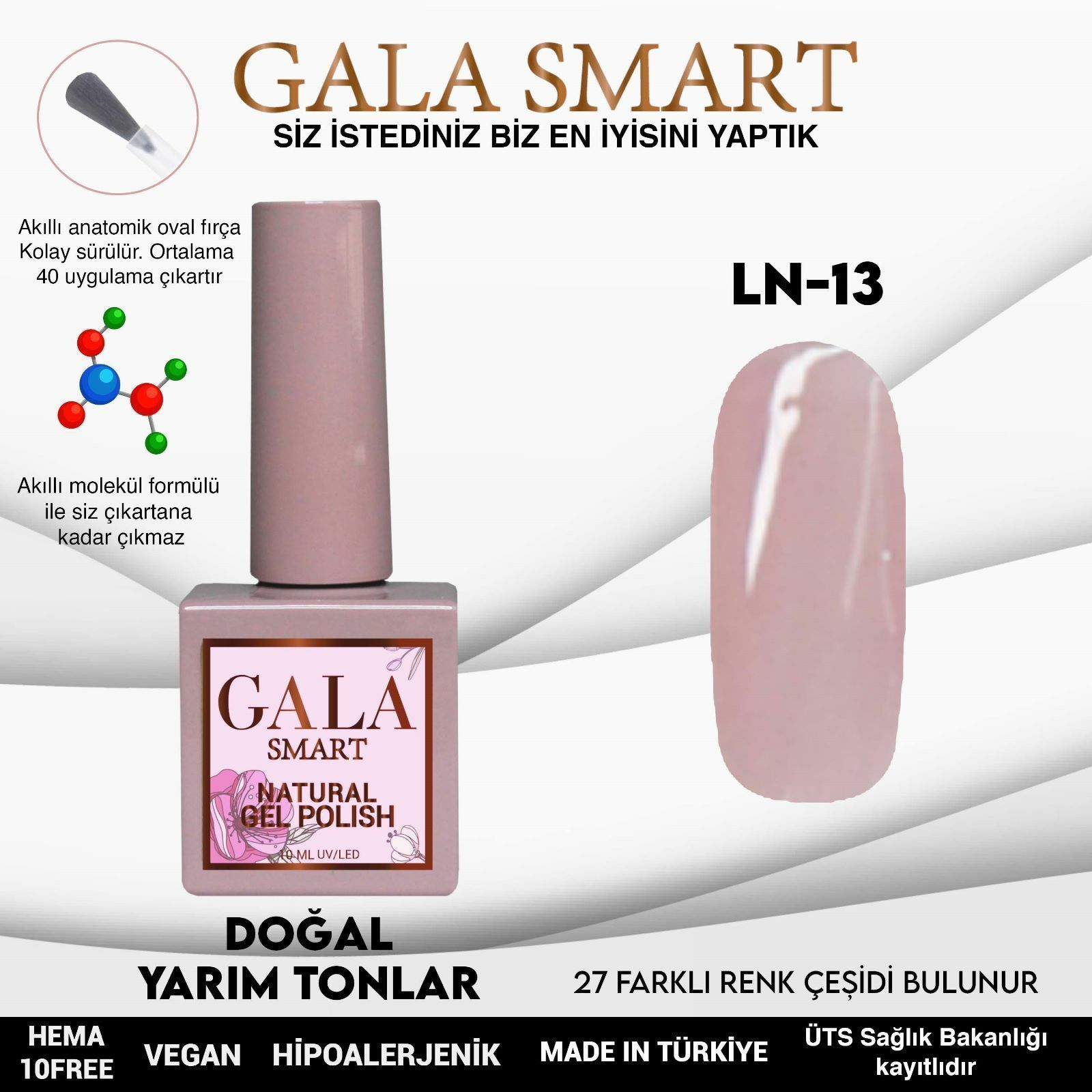 GALA SMART NATURAL KALICI OJE 10 mle LN13