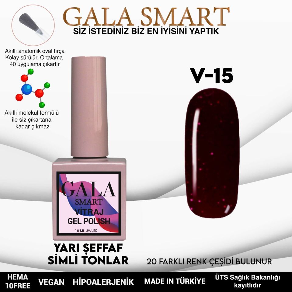 GALA SMART VİTRAJ KALICI OJE 10 ml V15