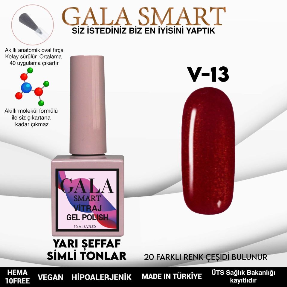 GALA SMART VİTRAJ KALICI OJE 10 ml V13