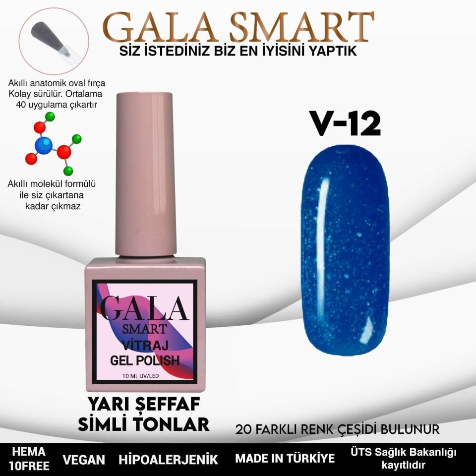 GALA SMART VİTRAJ KALICI OJE 10 ml V12