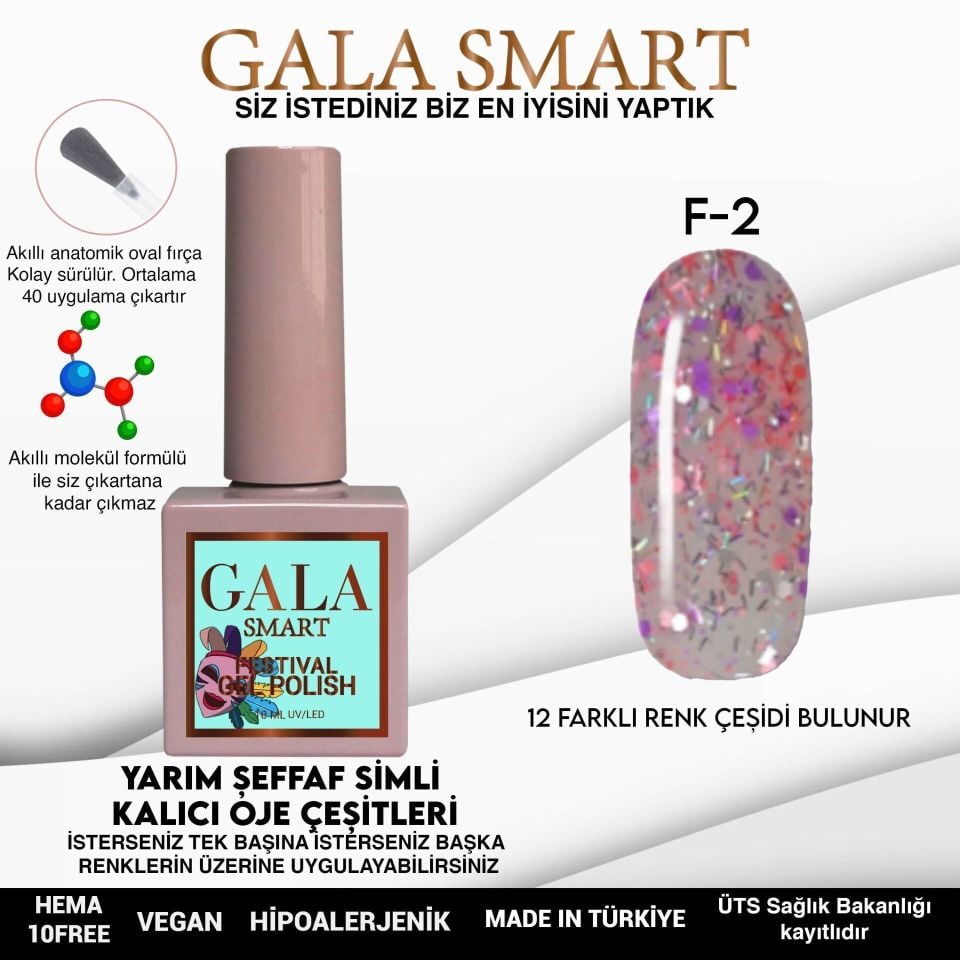 GALA SMART FESTİVAL KALICI OJE 10 ml F2