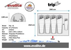 Evolite Trip XL Monodome 4+1 Kişilik Kamp Çadırı