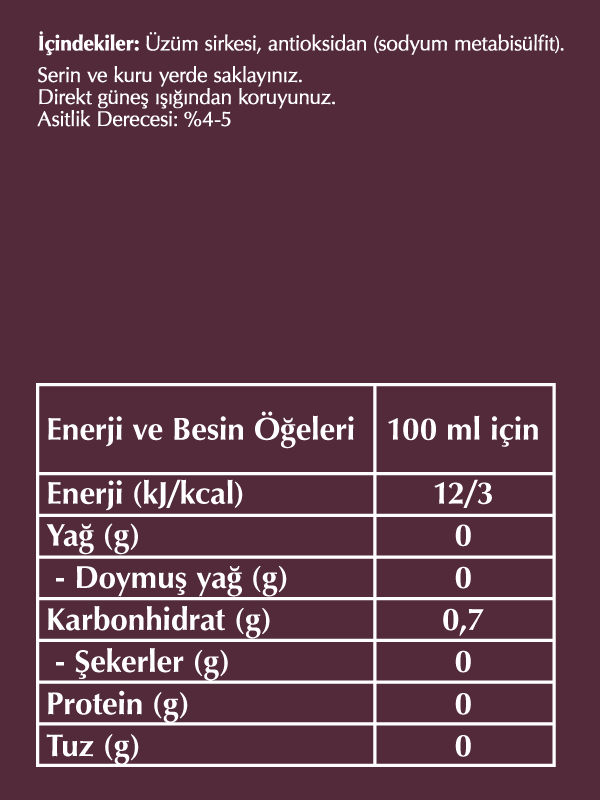 Fersan Üzüm Sirkesi 500 ML Pet