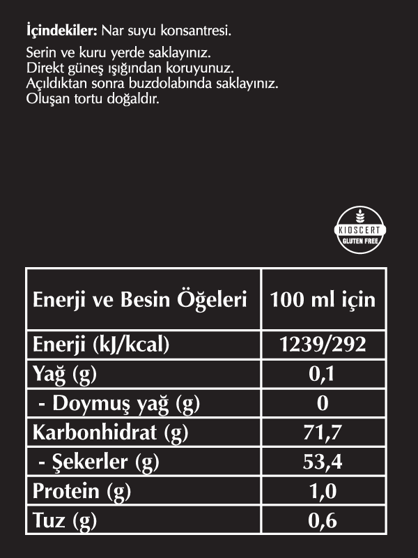 Fersan %100 Nar Ekşisi 330 Gr Cam