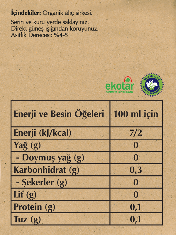 Fersan Organik Alıç Sirkesi 500 CC Cam