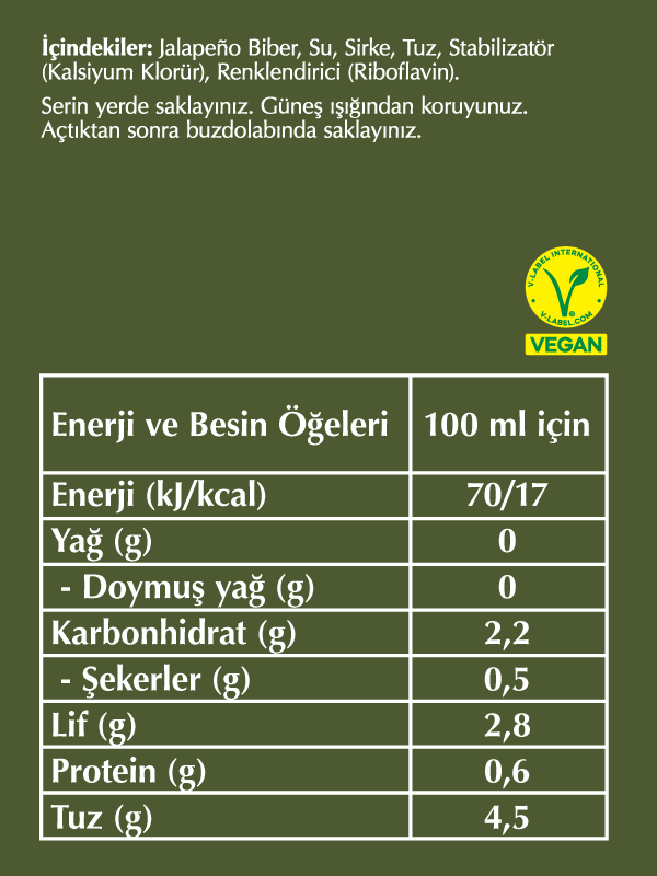 720 CC JALAPENO BİBER TURŞUSU