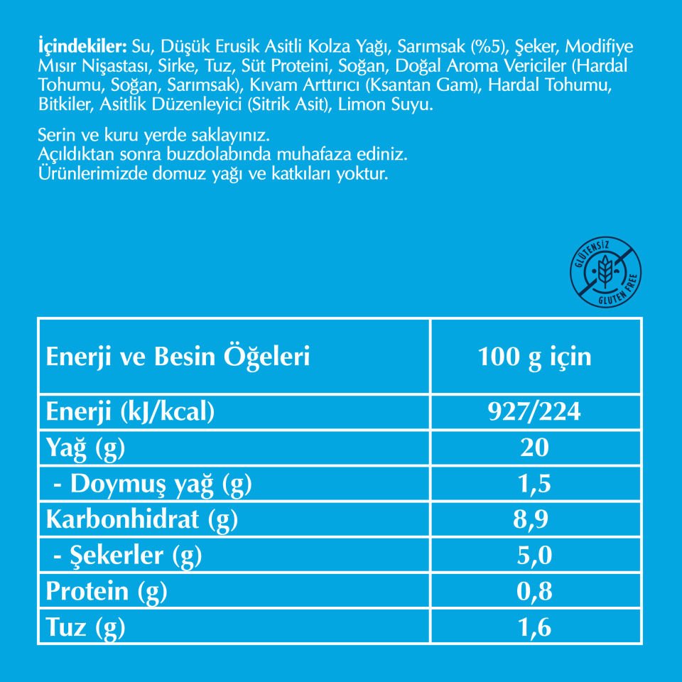 Develey Sarımsaklı Sos 410 Gr