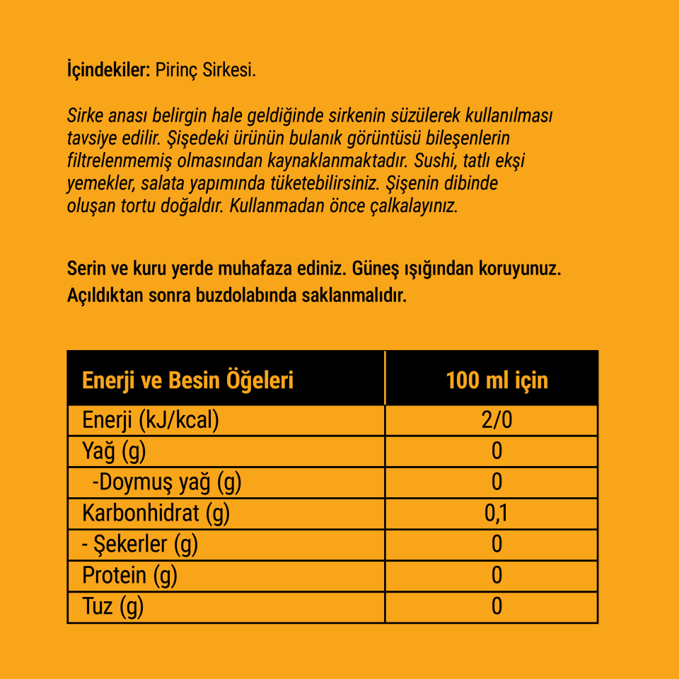 Aıko Pirinç Sirkesi 250 CC Cam