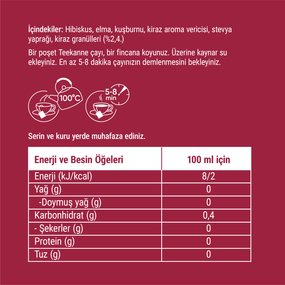 Teekanne Kiraz Karışık Meyve Çayı