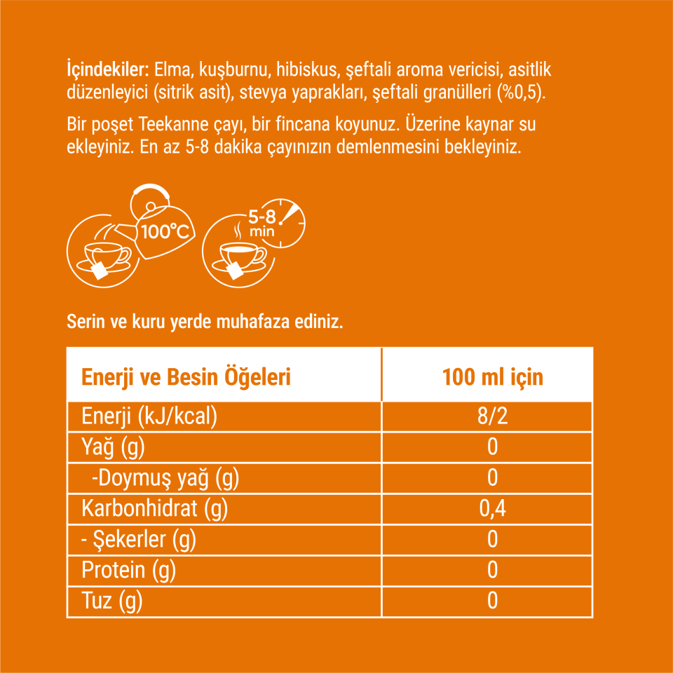 Teekanne Şeftali Karışık Meyve Çayı
