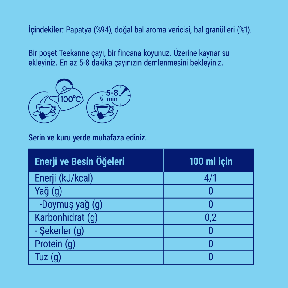 Teekanne Papatya ve Ballı Bitki Çayı
