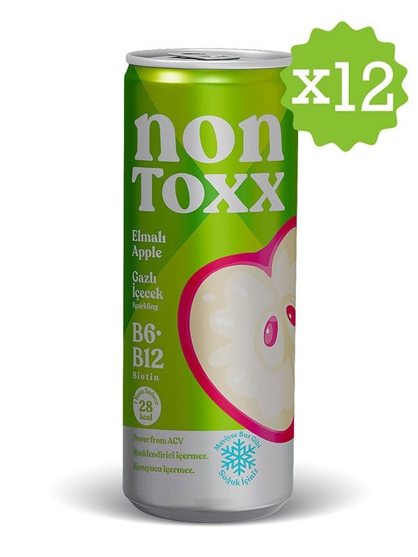 Nontoxx Elmalı, Sirkeli, Gazlı İçecek 250 ML