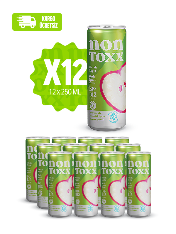 Nontoxx Elmalı Gazlı İçecek 250 ML