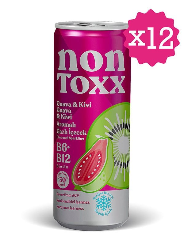 Nontoxx Guava & Kivi Aromalı, Sirkeli, Gazlı İçecek 250 ML