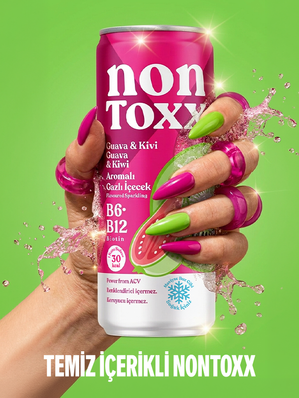 Nontoxx Guava & Kivi Aromalı Gazlı İçecek 250 ML