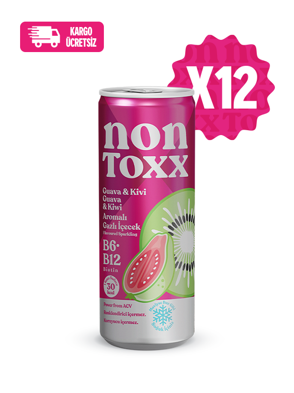 Nontoxx Guava & Kivi Aromalı Gazlı İçecek 250 ML
