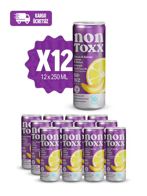 Nontoxx Limon & Kavun Aromalı Gazlı İçecek 250 ML