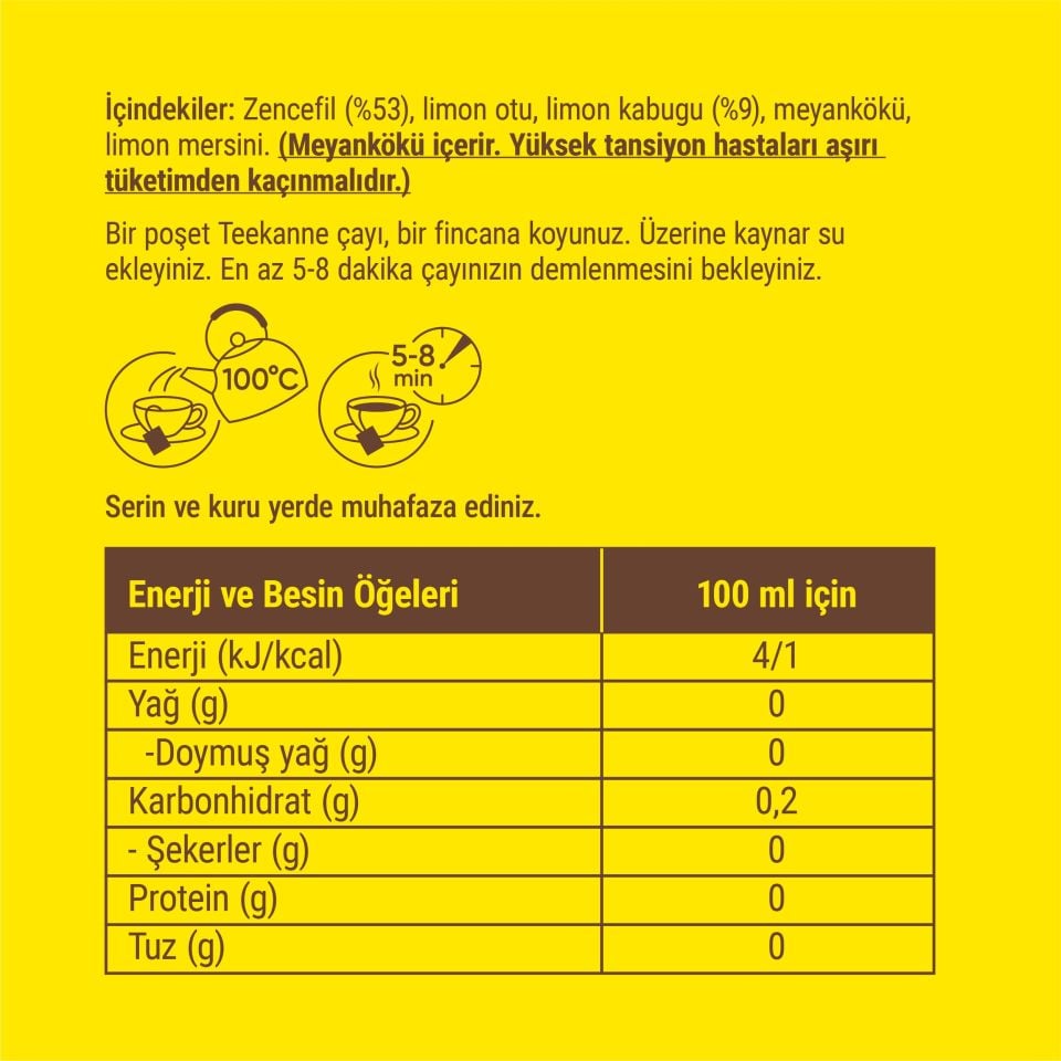 Teekanne Zencefil Limon Karışık Meyve Çayı x 3 ADET