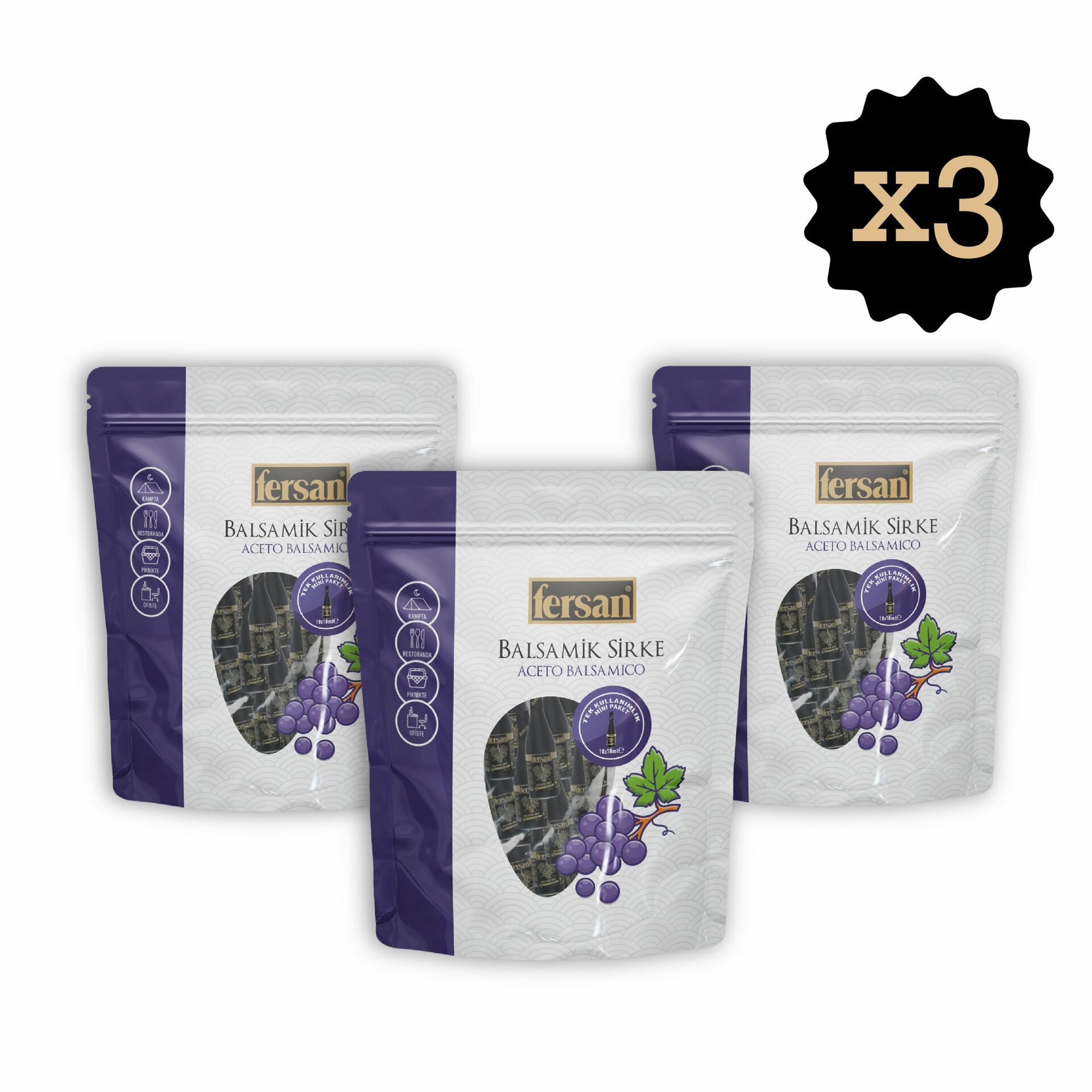 Fersan Balsamik Sirke Doypack 10x10 ml 20'li x 3 Paket