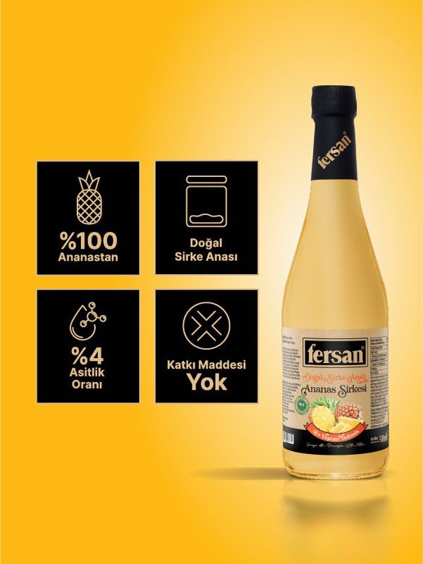 Fersan Ananas Sirkesi 500cc Cam x 3 Adet