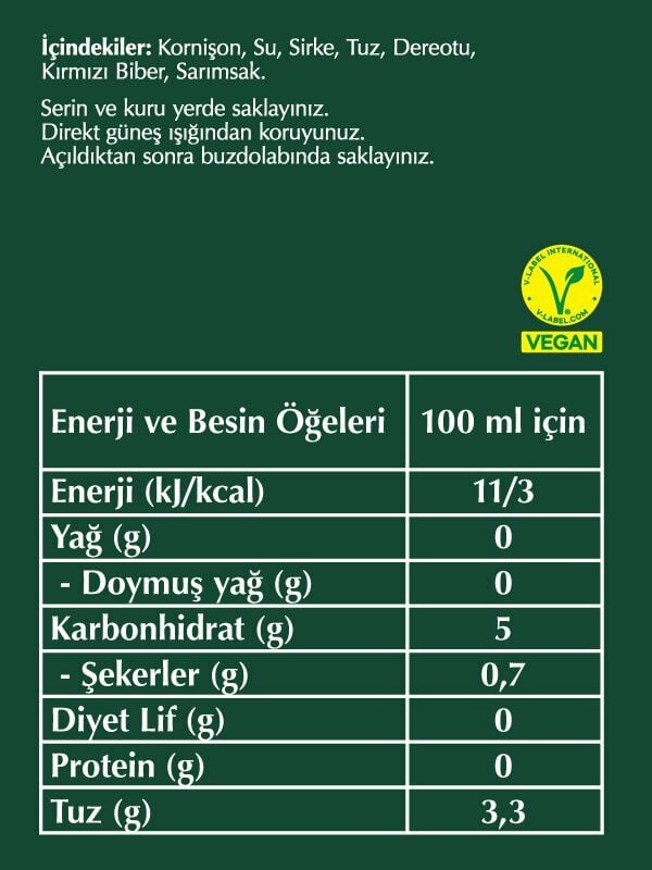 Fersan Kornişon Turşu 720 CC