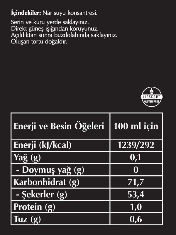 Fersan %100 Nar Ekşisi 330 Gr Cam