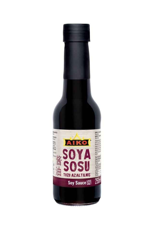Aiko Tuzu Azaltılmış Soya Sosu 250 CC Cam