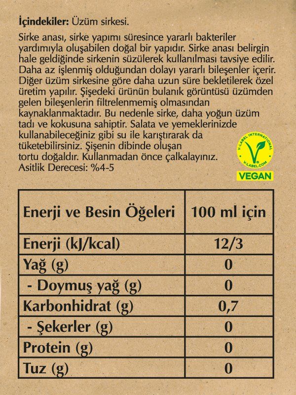 Fersan Detox  Sirke Analı Üzüm Sirkesi 500 CC Cam