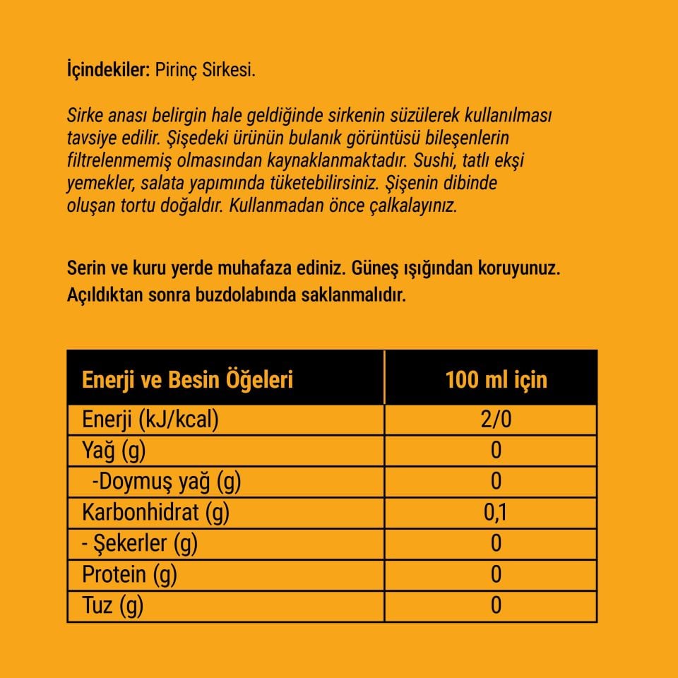 Aıko Pirinç Sirkesi 250 CC Cam