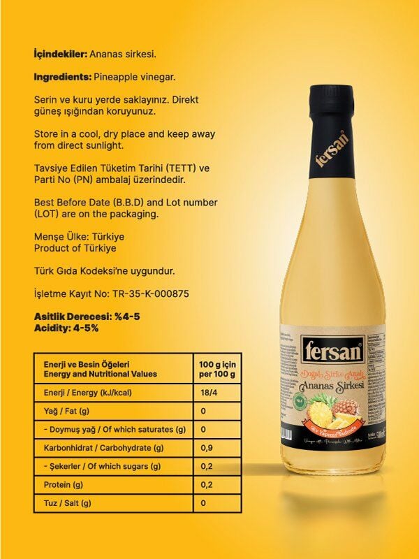 Fersan Ananas Sirkesi 500cc Cam 1 Adet