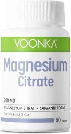 Voonka Magnesium Citrate 200 mg 60 Kapsül - (SKT: 11/2025)