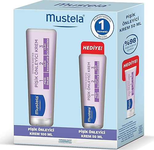 Mustela Vitamin Bariyer 1.2.3. Pişik Önleyici Krem 100 ml + 50 ml Hediye - (SKT: 02/2028)