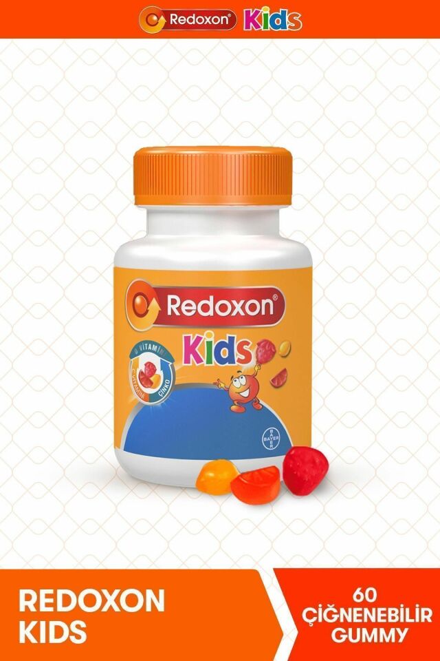 Redoxon Kids Vitamin C + D + Çinko 60 Çiğnenebilir Tablet - (SKT: 02/2026)