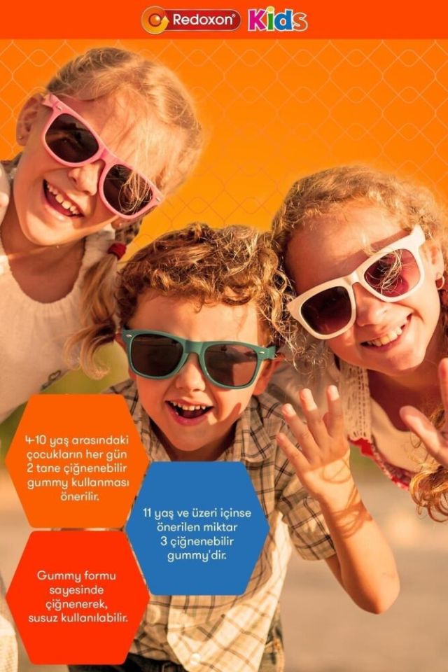 Redoxon Kids Vitamin C + D + Çinko 60 Çiğnenebilir Tablet - (SKT: 02/2026)