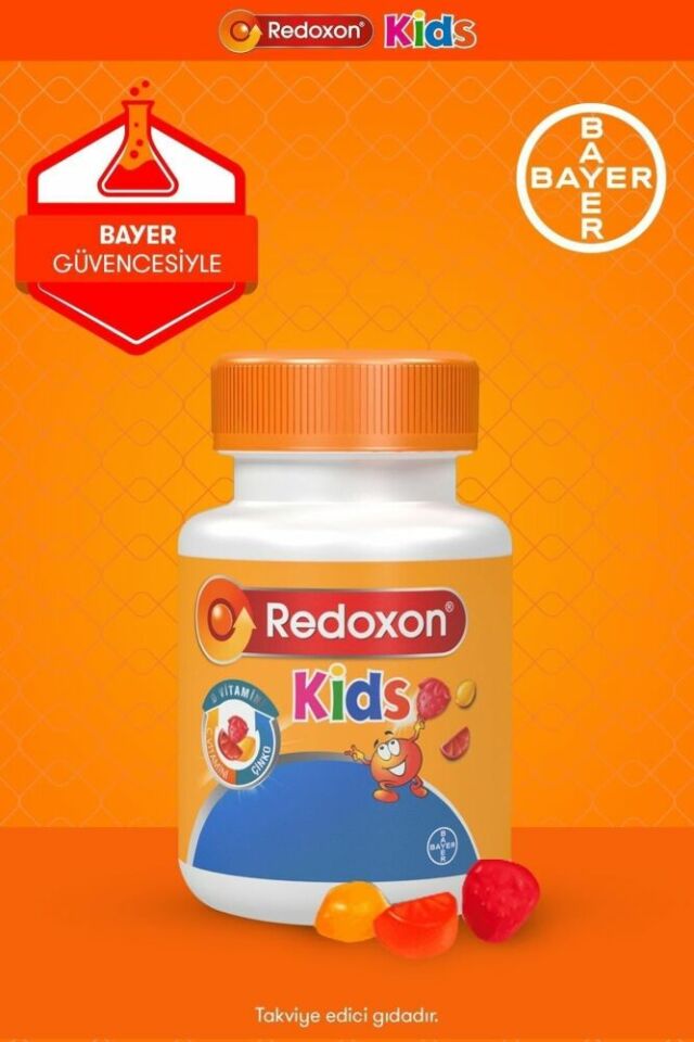 Redoxon Kids Vitamin C + D + Çinko 60 Çiğnenebilir Tablet - (SKT: 02/2026)