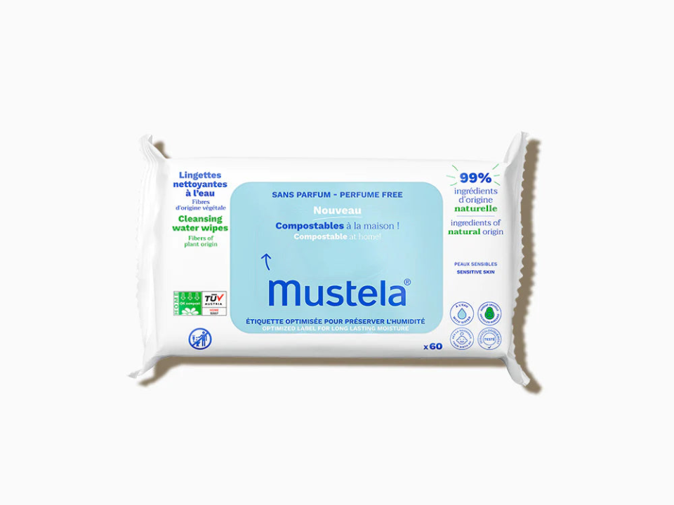 Mustela Kompost Islak Mendil Parfümsüz 60 Adet - (SKT: 05/2027)