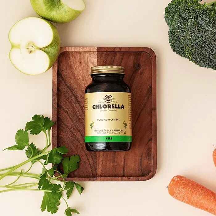 Solgar Chlorella 100 Kapsül - (SKT: 07/2026)