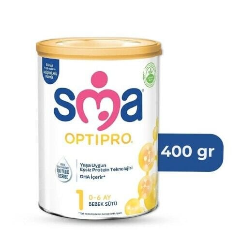 SMA Optipro 1 0-6 Ay Prebiyotikli Bebek Sütü 400 gr - (SKT: 07/2026)