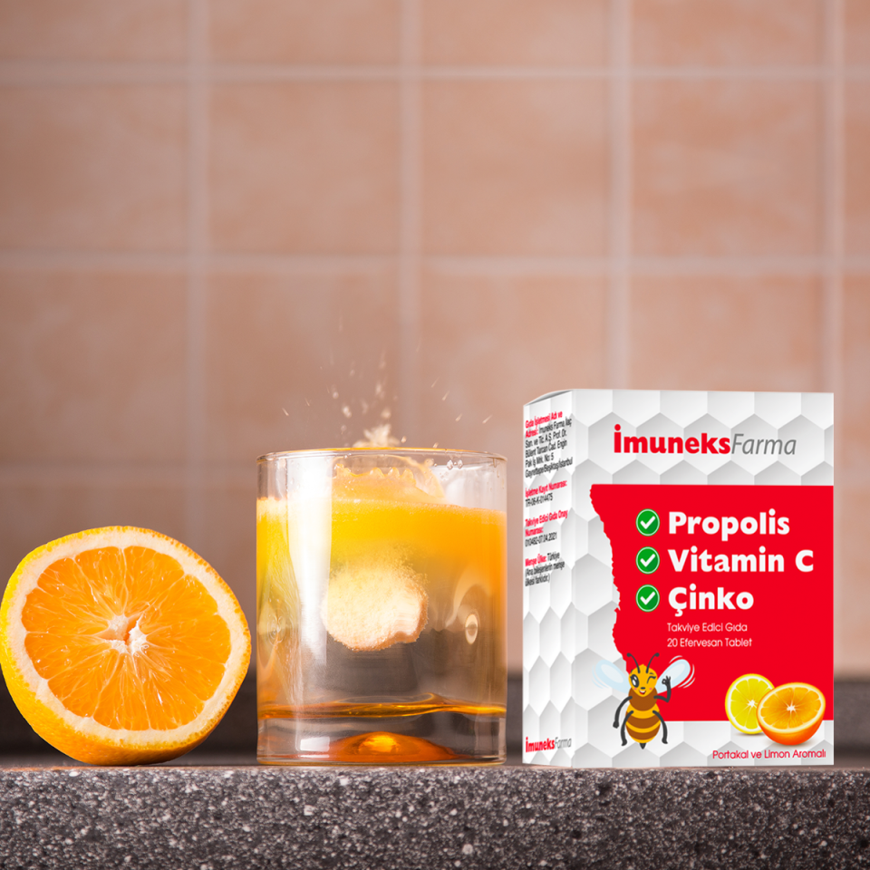 IMUNEKS FARMA PROPOLIS+VITAMIN C+ZINC 20 EFERVESIVE TABLETS - 03/2027